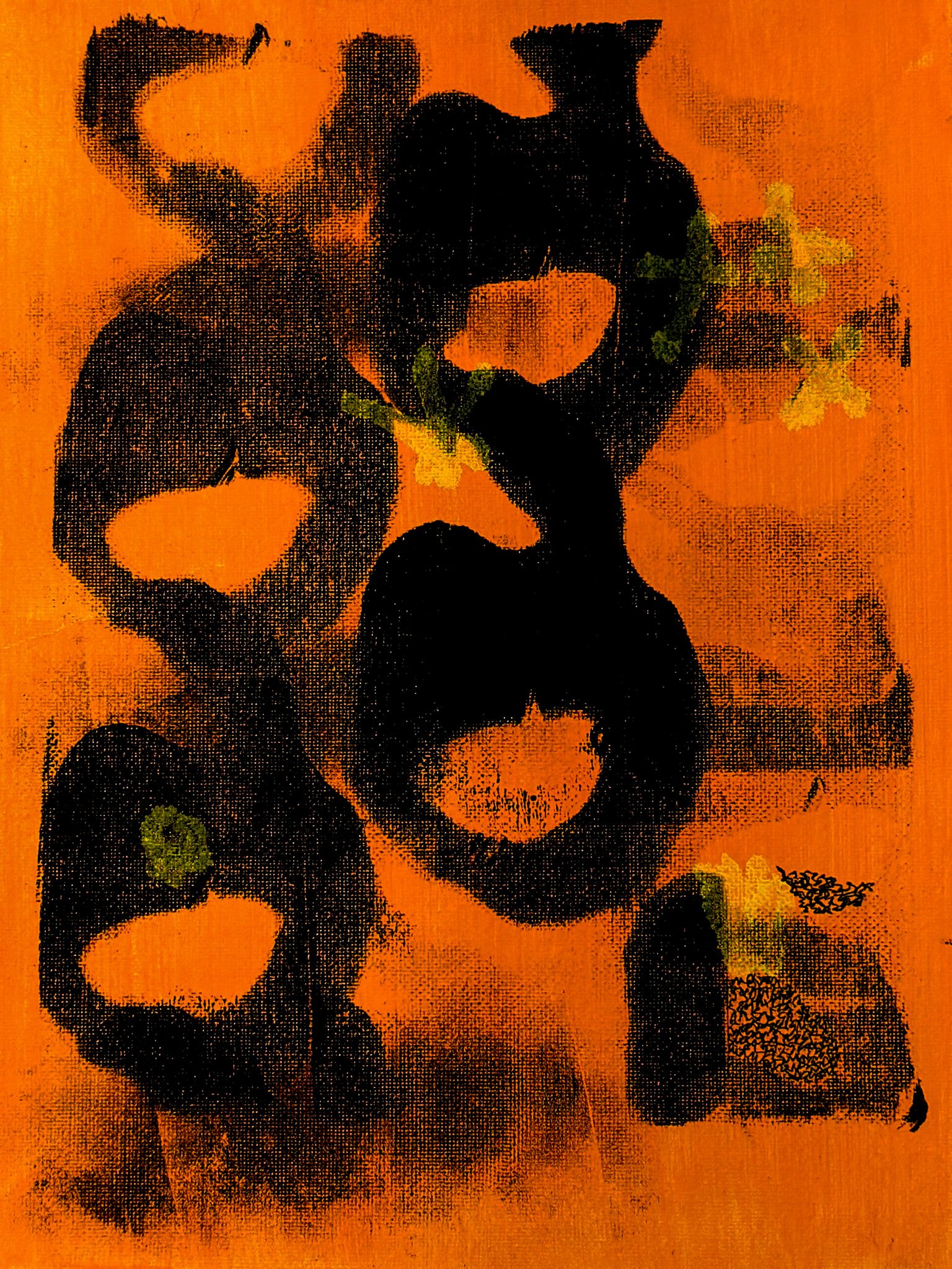 instinct. 2024. 9x12 in. acrylic on gessoed canvas paper. 