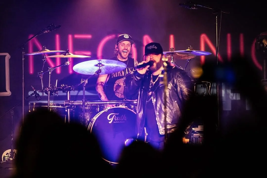 @nealyakopindrums out on the road with @natesmith #truthcustomdrums