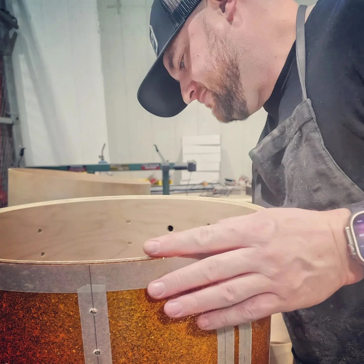 Final touches before assembly and shipping! Making sure the quality control is on point. So stoked to be getting this beautiful sparkle kit off to Truth artist @jeremy_randazzo_capra! @capraband has so much going on - crazy festival appearances, @kil