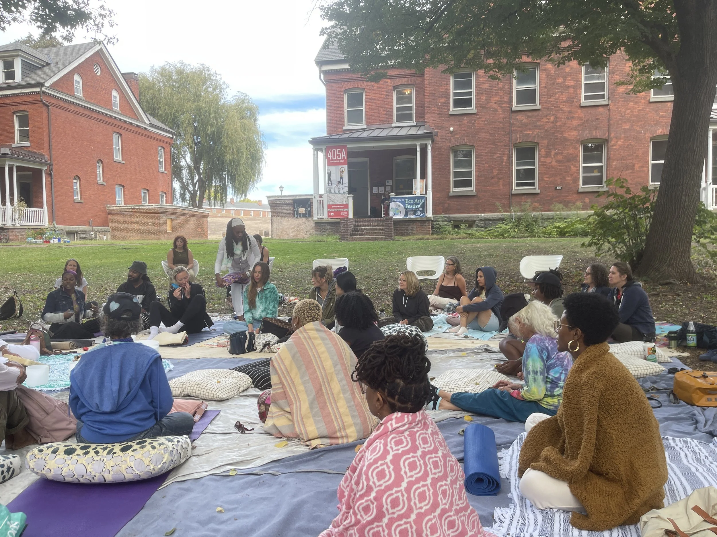 DuYé Moves is a welcoming safe third space in New York City offering free and donation-based arts, dance, sound baths, wellness, music, and cultural programming on Governors Island.