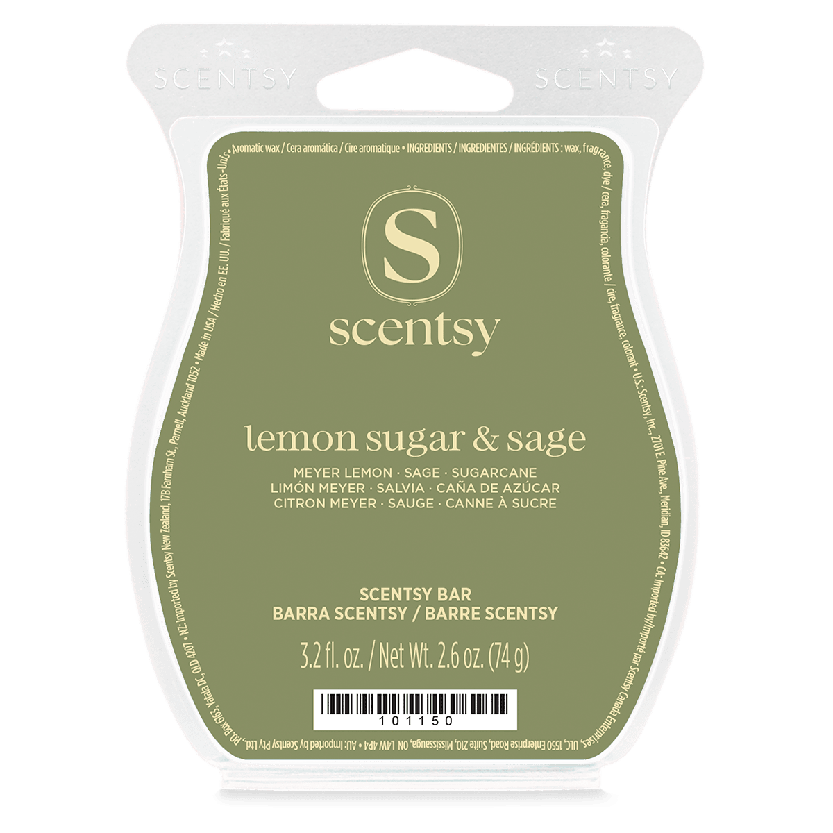 Lemon Sugar & Sage Scentsy Wax Bar