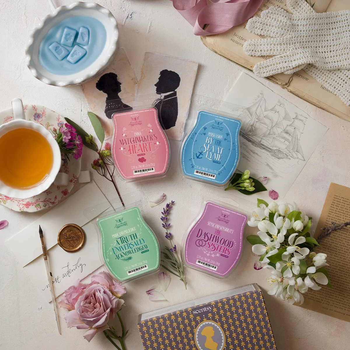 Jane Austen 4pk Scentsy Wax Collection