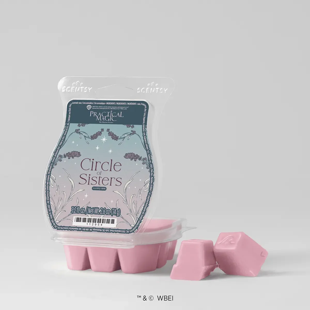 Practical Magic Circle of Sisters Scentsy Bar with soft pink wax