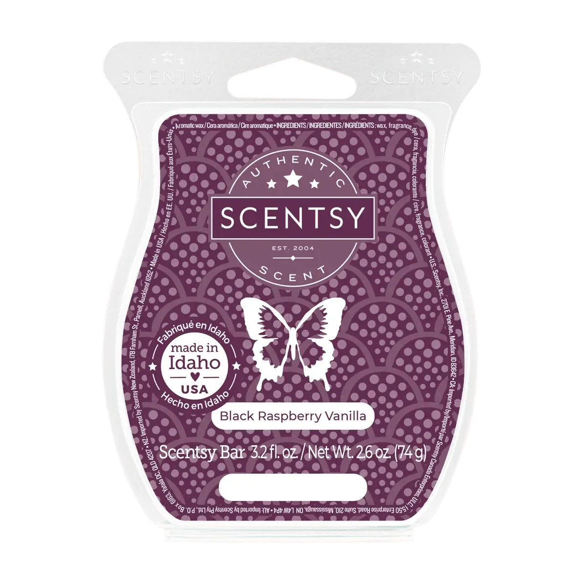 Black Raspberry Vanilla Scentsy Wax Bar