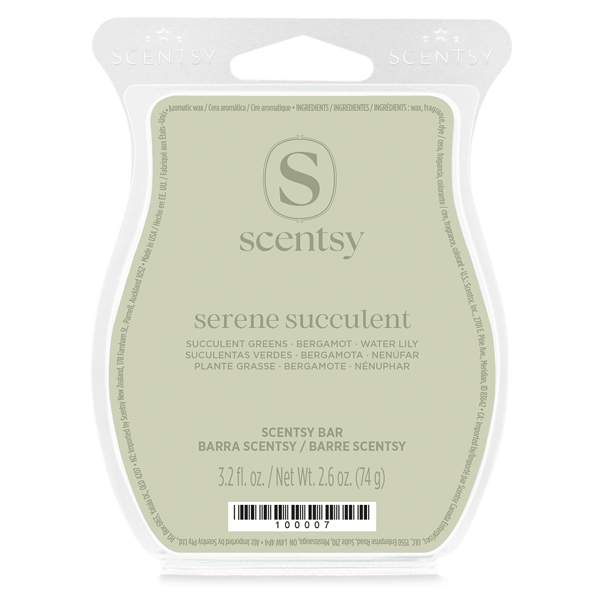 Serene Succulent Scentsy Wax Bar