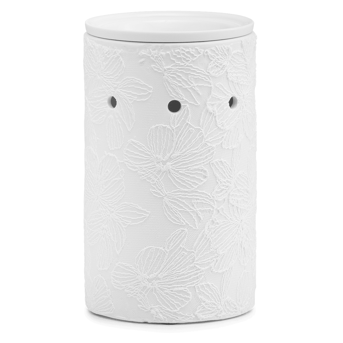 Lace & Light Scentsy Warmer with textured porcelain finish