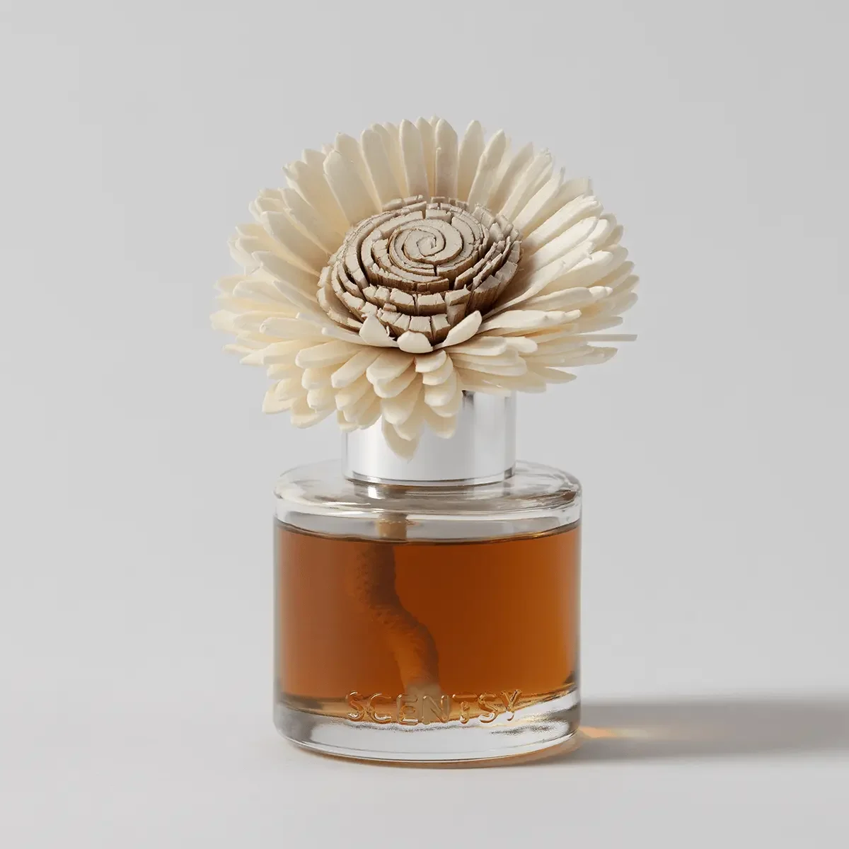 Sandalwood & Vanilla Pumpkin Stunning Sunflower Scentsy Fragrance Flower with natural white petals