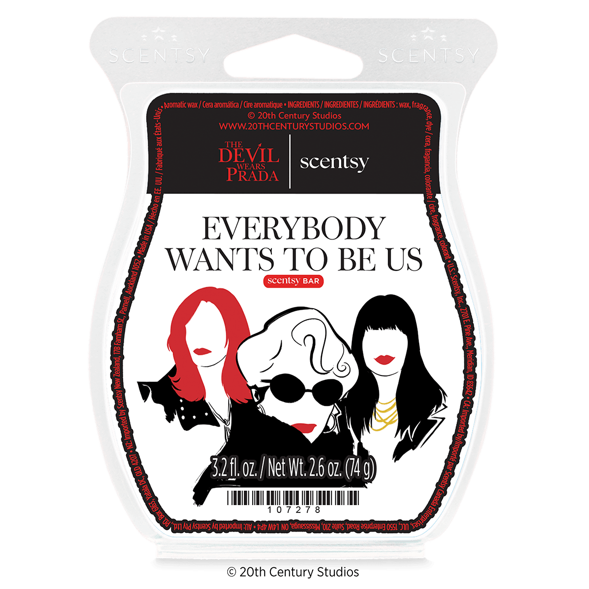 Scentsy Everybody Wants to Be Us wax bar packaging front view