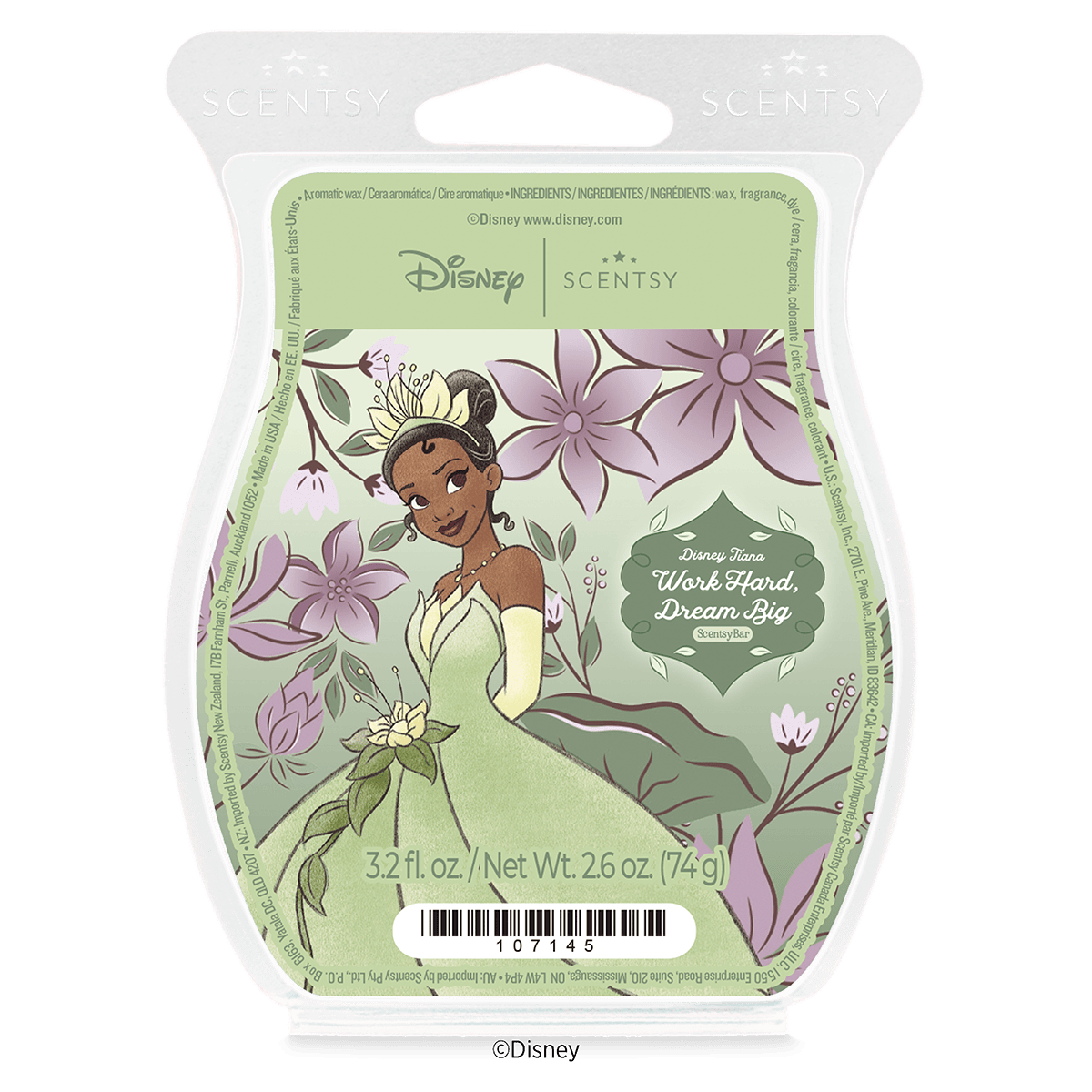 Disney Princess Tiana: Work Hard, Dream Big Scentsy Wax Bar