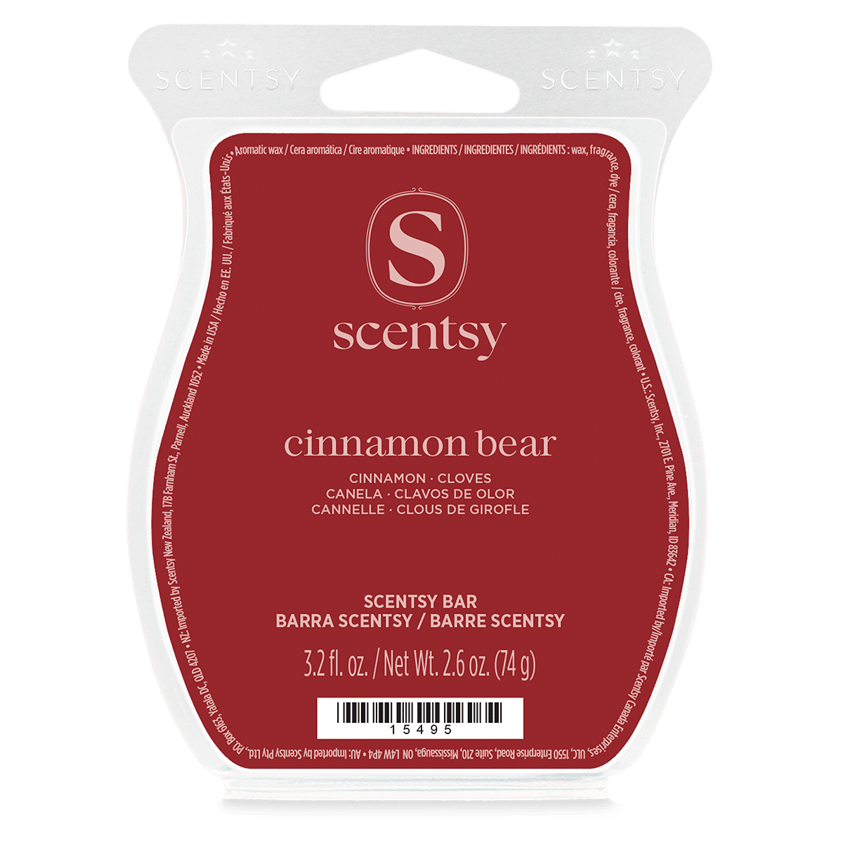 Cinnamon Bear Scentsy Wax Bar