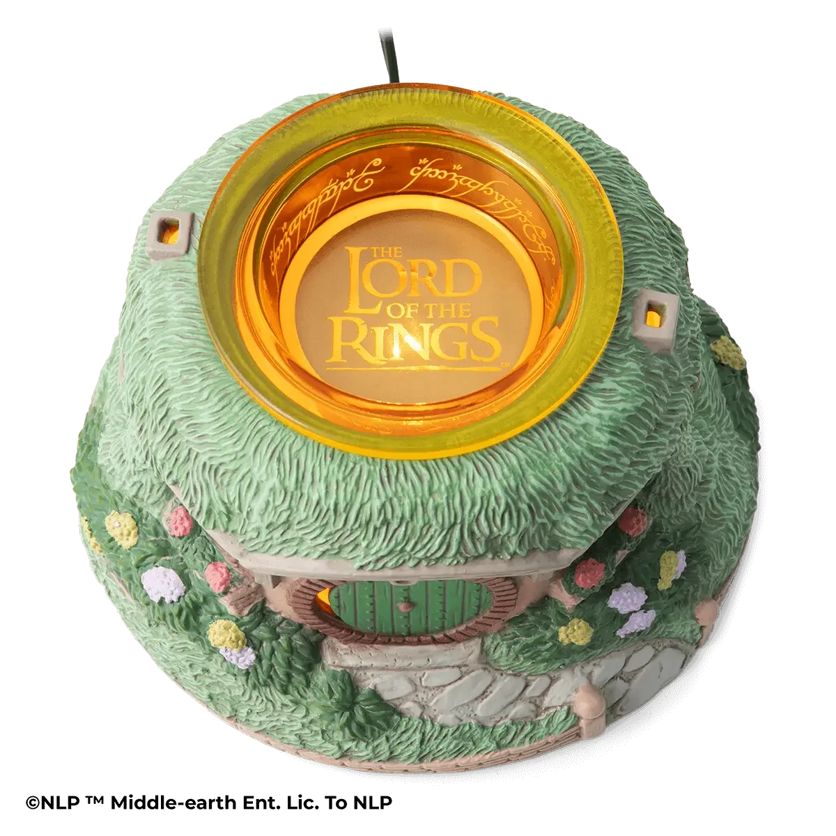 Bag End Scentsy Warmer wax dish featuring The Lord of the Rings logo and Elvish script