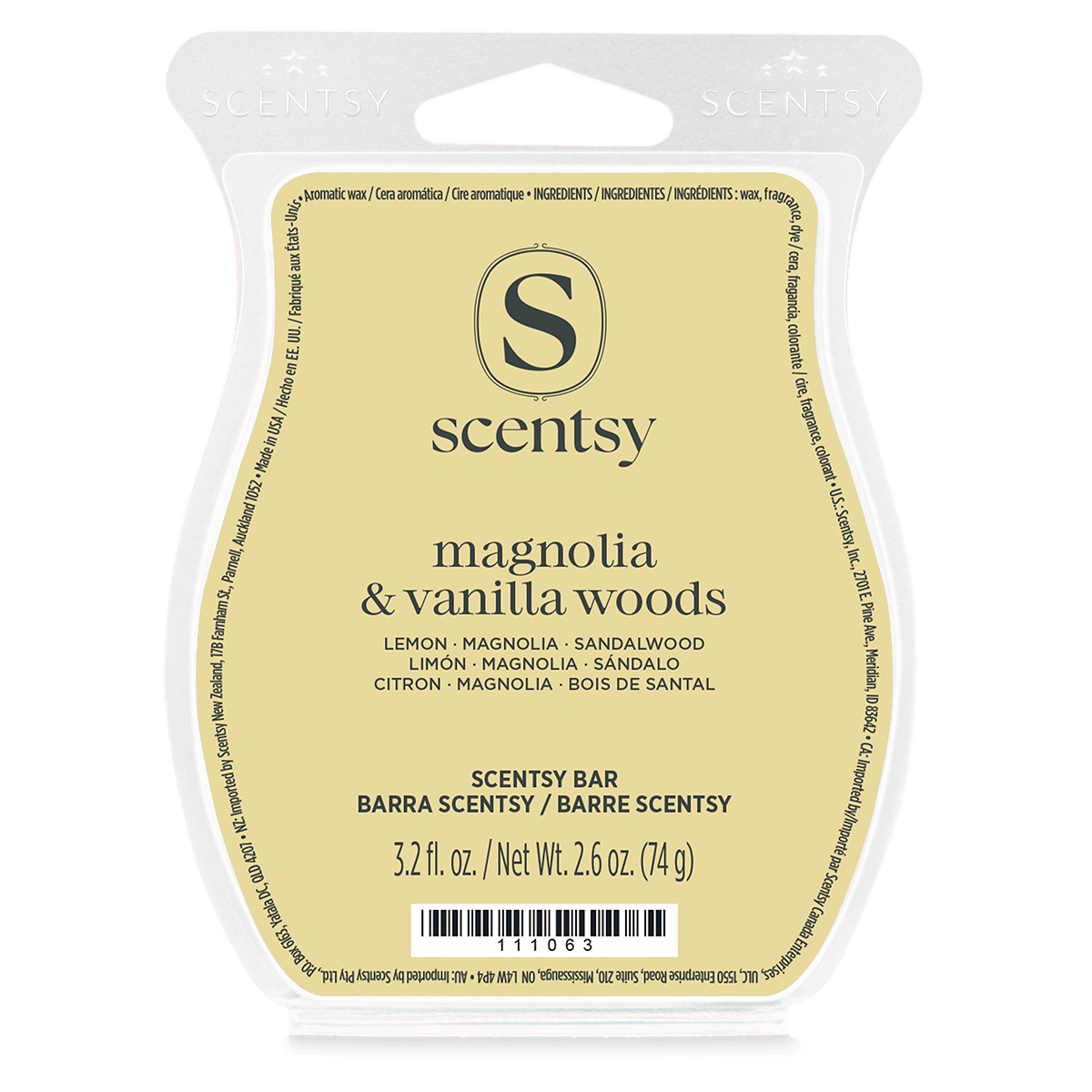 Magnolia & Vanilla Woods Scentsy Wax Bar