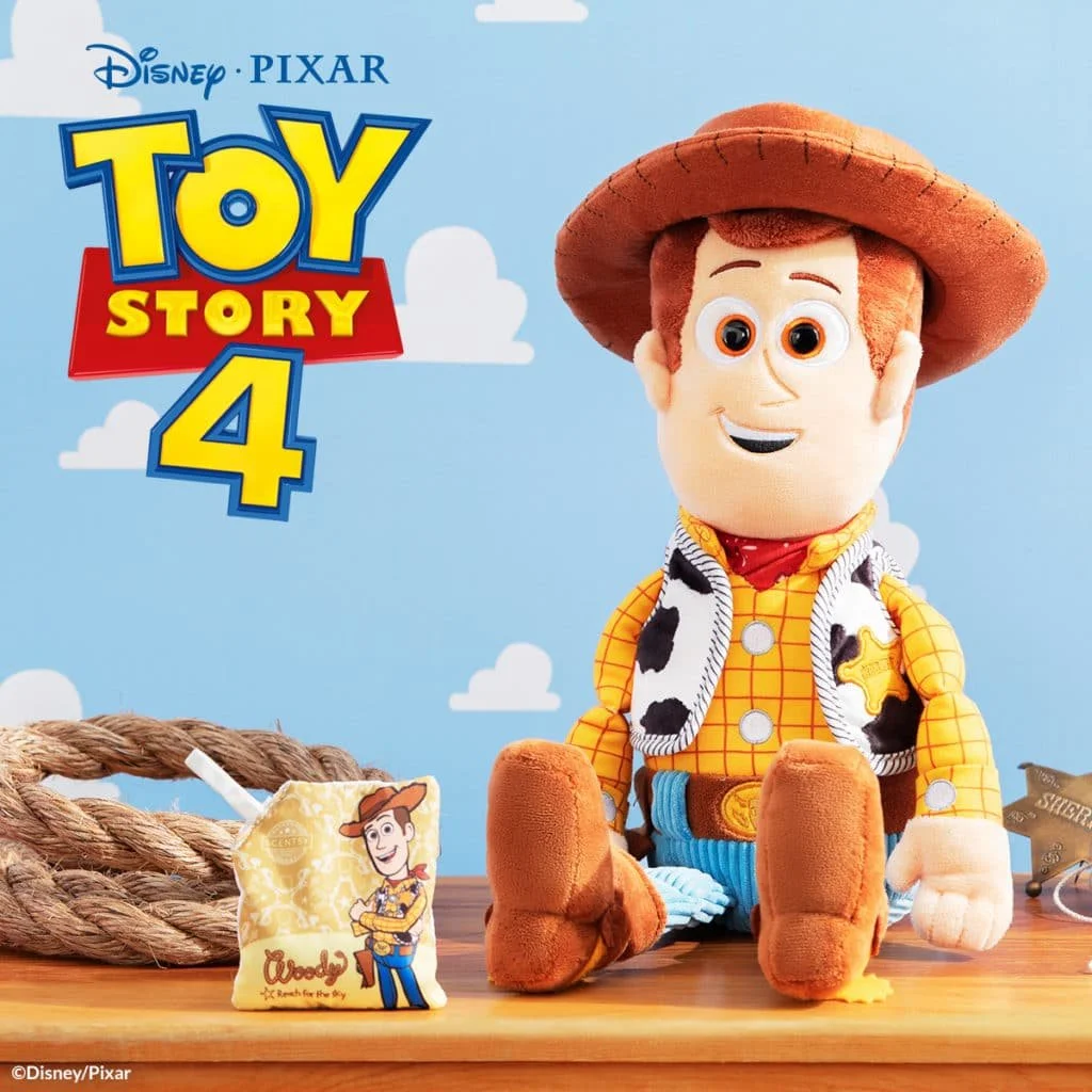 Toy Story Woody Scentsy Buddy displayed with Scent Pak on tabletop