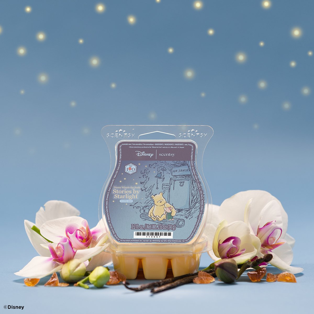 Winnie the Pooh Stories by Starlight Scentsy Bar with cardamom blossom, golden amber and vanilla.