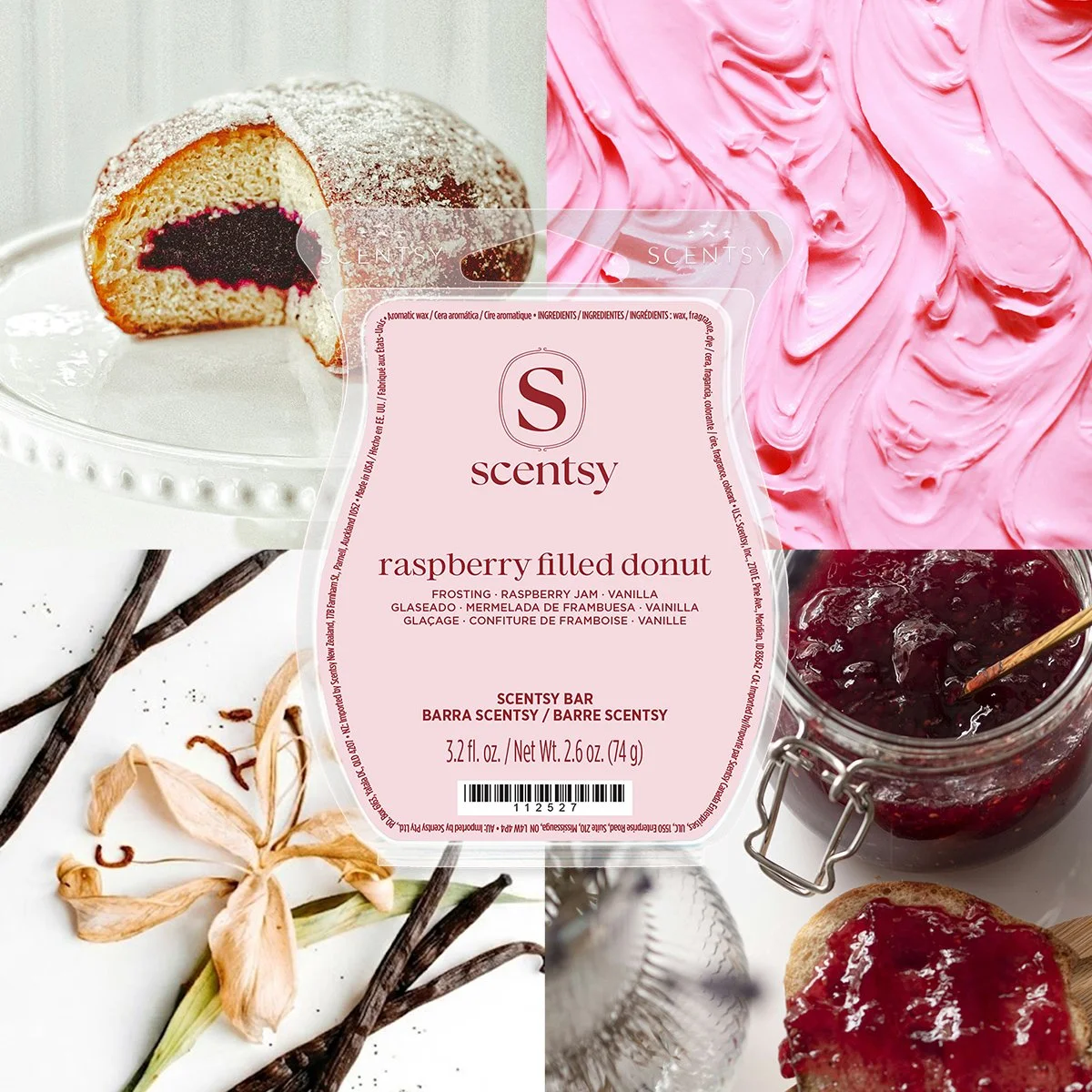 Raspberry Filled Donut Scentsy Bar