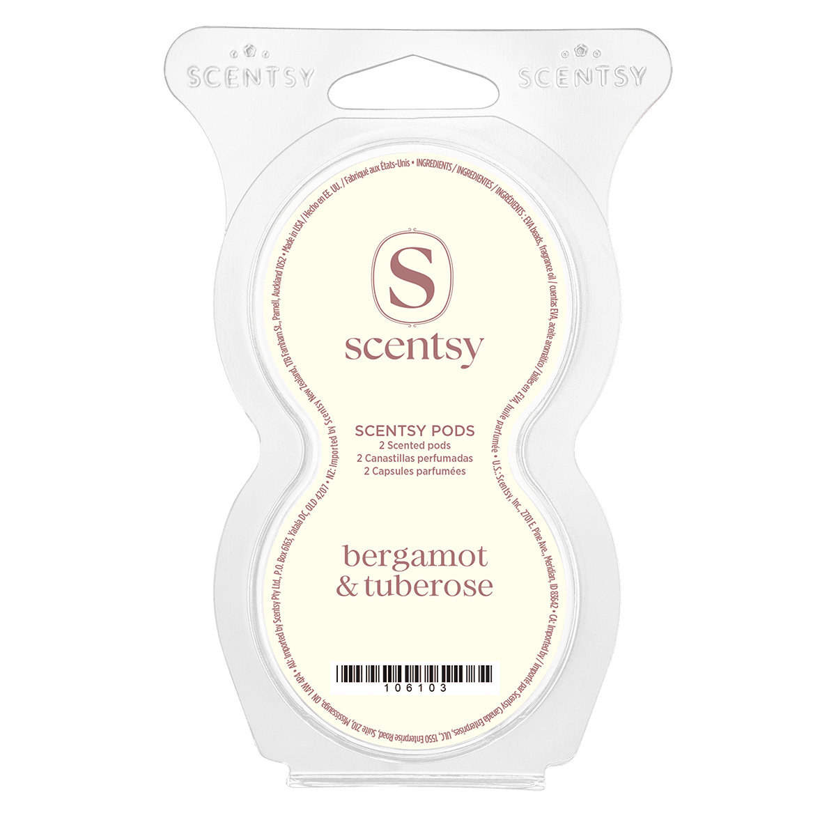Bergamot & Tuberose Scentsy Pod Twin Pack