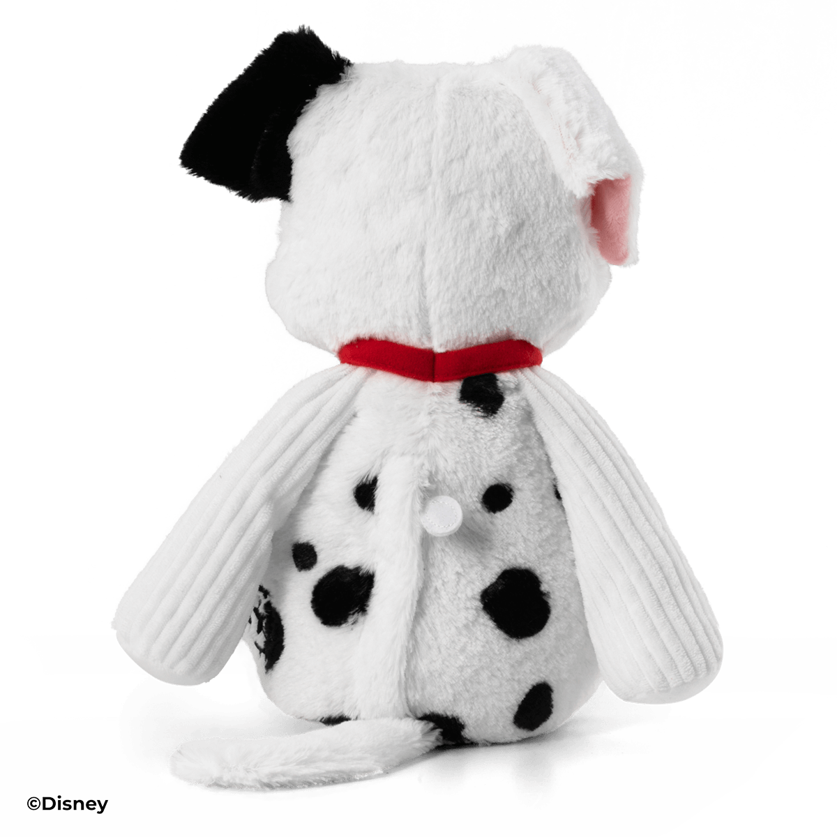 Back view of Patch 101 Dalmatians Scentsy Buddy plush, showing black spots across the body and soft white fabric