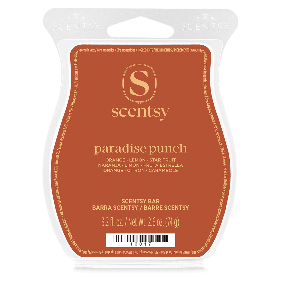 Paradise Punch Scentsy Wax Bar