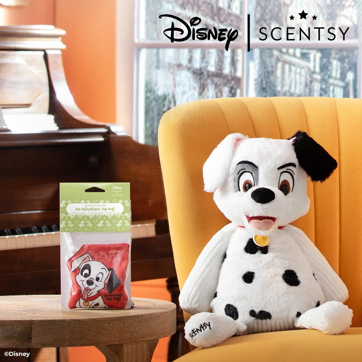 Patch Scentsy Buddy from Disney 101 Dalmatians, a 16-inch plush character that includes a Top Dog! scented Scent Pak.
