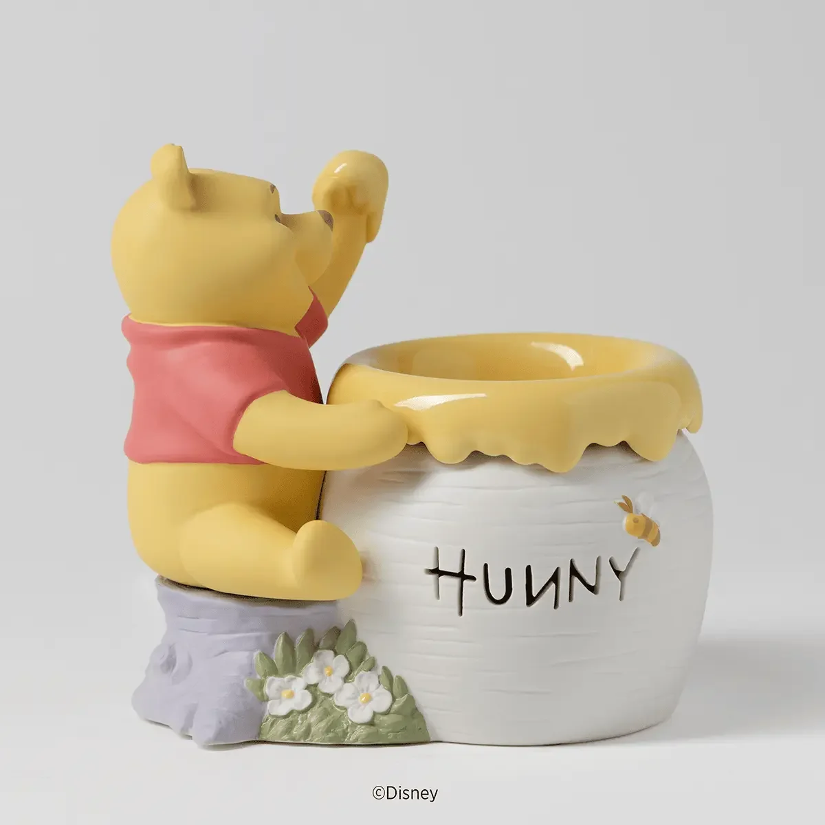 Disney Winnie the Pooh Just A Smackerel of Hunny Scentsy Warmer featuring Pooh beside a honey pot with flowers and a honey-drip design