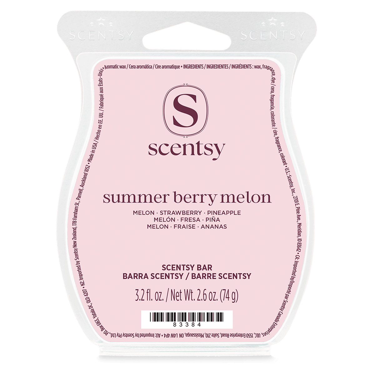 Summer Berry Melon Scentsy Wax Bar