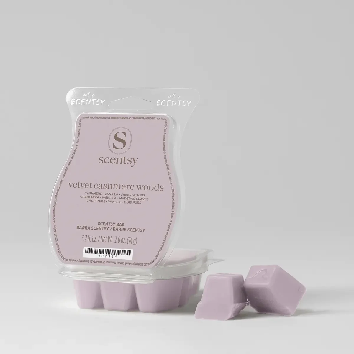 Velvet Cashmere Woods Scentsy Bar featuring creamy cashmere, velvet vanilla and sheer woods