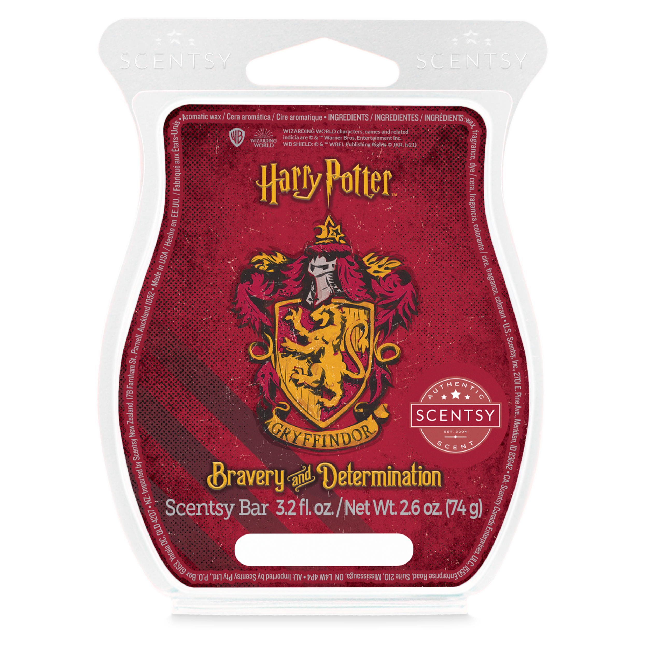 Harry Potter™ gryffindor™ Bravery and Determination Scentsy Bar featuring amber, cinnamon, and smokey woods fragrance