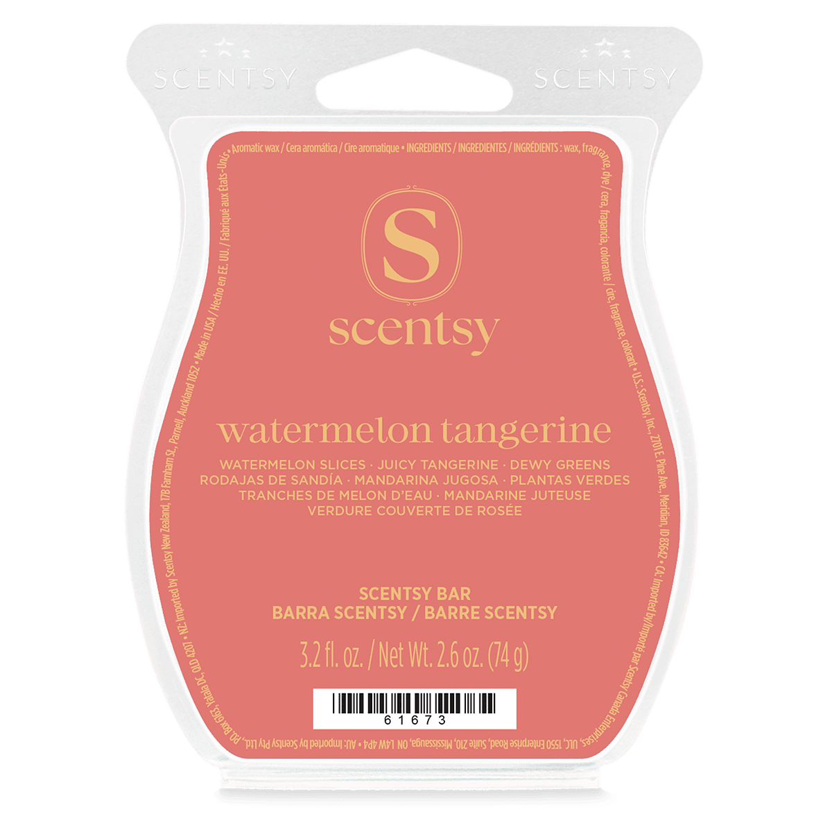 Watermelon Tangerine Scentsy Wax Bar