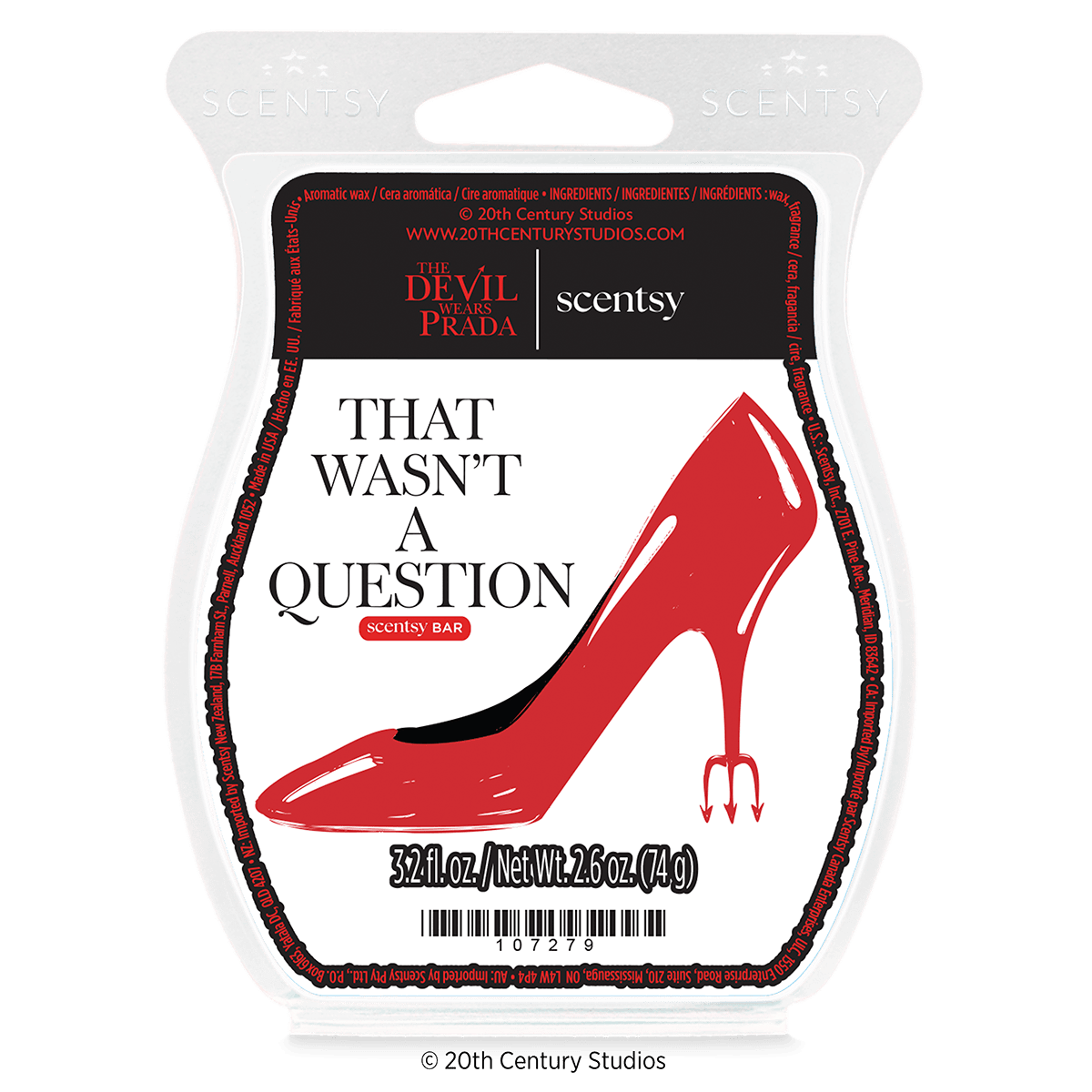 Scentsy That Wasn’t a Question wax bar packaging front view