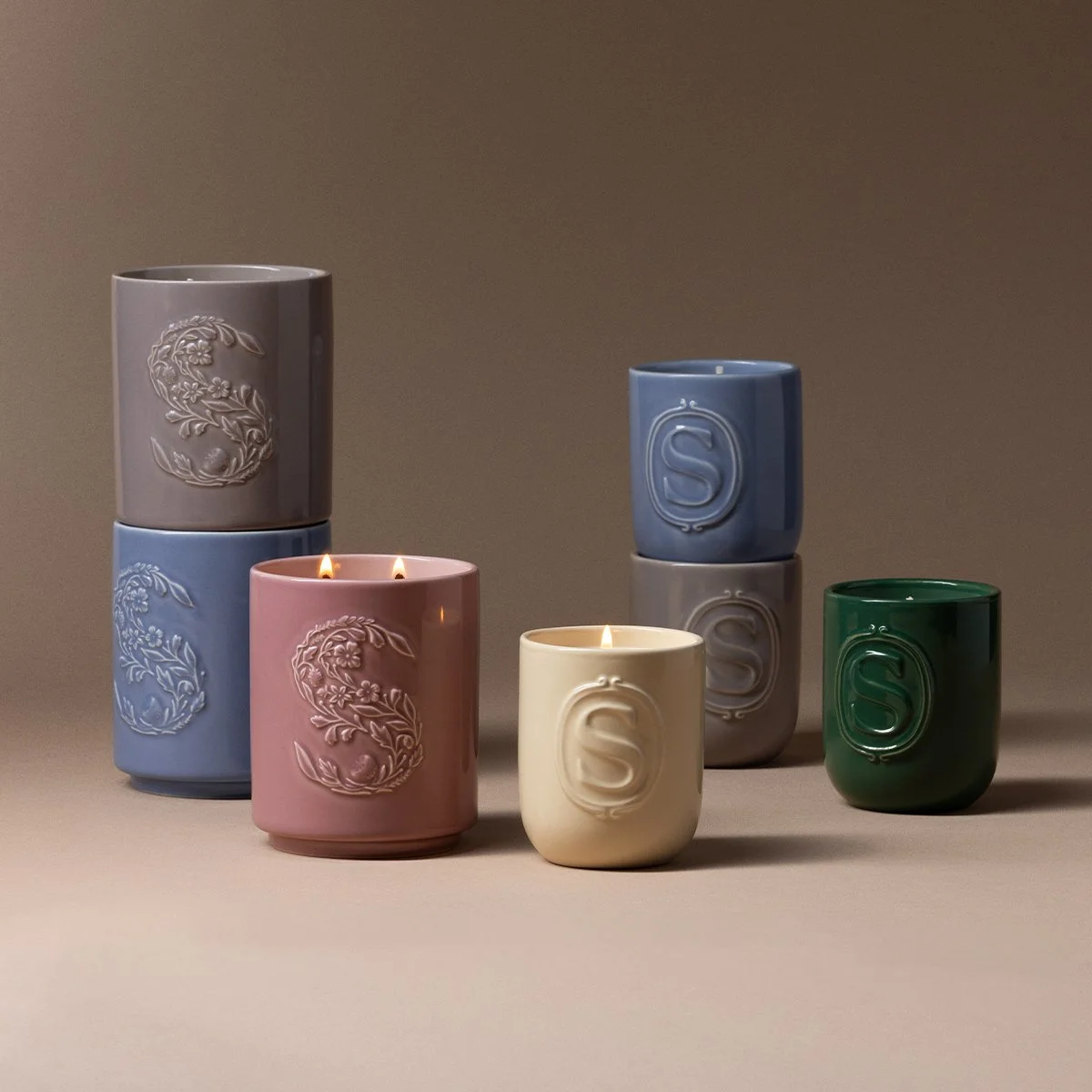 Amazon Rain Scentsy Candles grouped with other candles styled