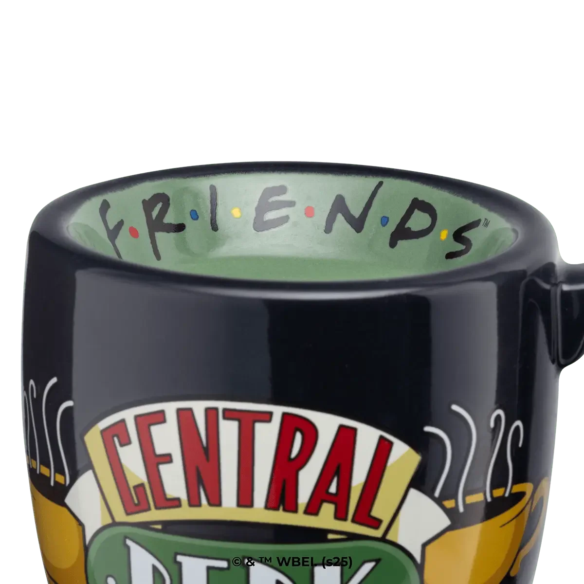 close up of Friends Central Perk mug mini Scentsy warmer showing logo and rim detail