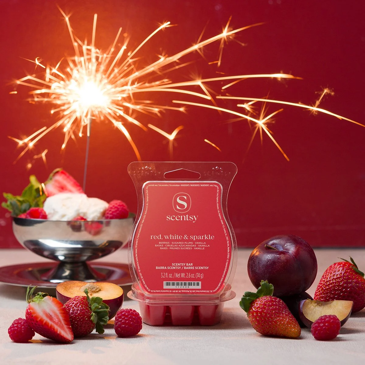 scentsy June monthly edit with berries and sparkles styled