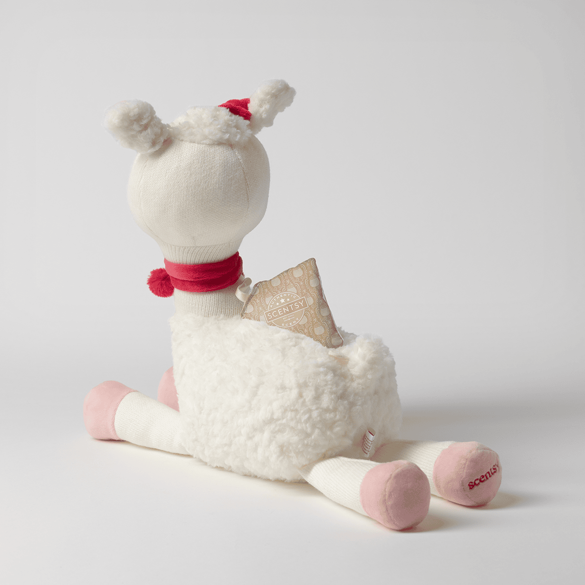 Lalita the Llama Scentsy Buddy back view with pouch