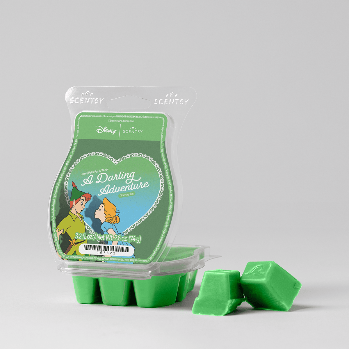 Disney Peter Pan & Wendy A Darling Adventure Scentsy Wax Bar cubes and packaging