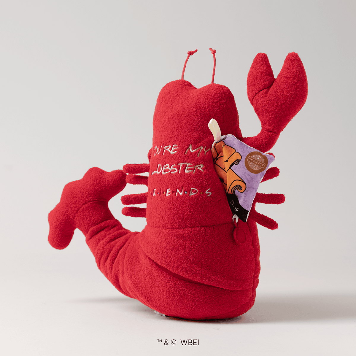 Snappy – Scentsy Buddy lobster back view with scent pak pouch