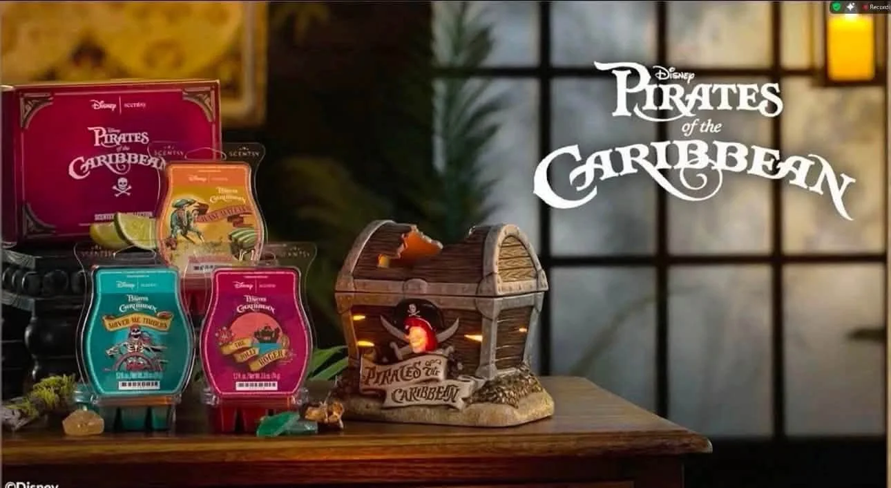 Pirates of the Caribbean Scentsy Warmer designed as a weathered pirate treasure chest