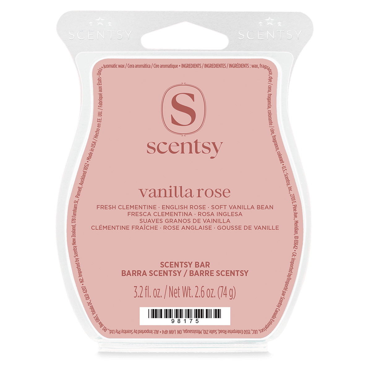 Vanilla Rose Scentsy Wax Bar