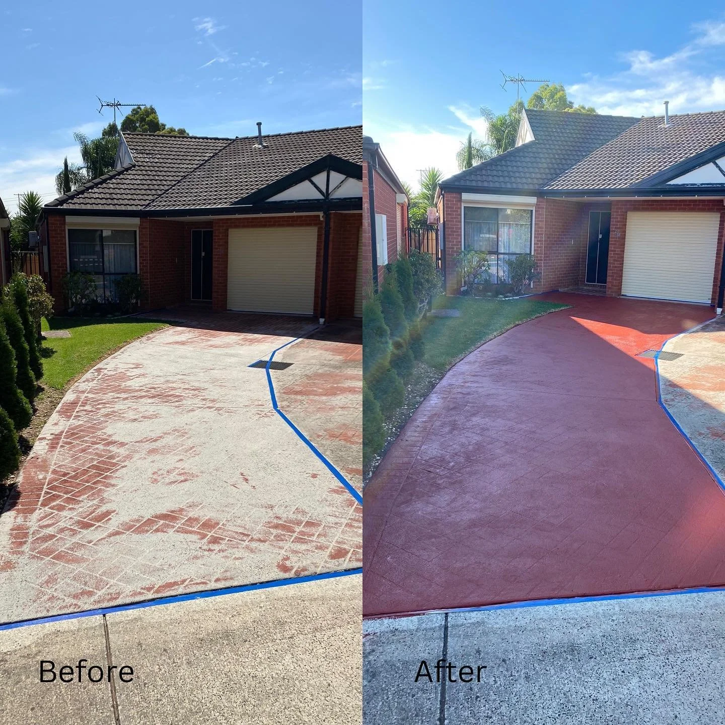 Wash and two coats of colour sealer 🧼✅ 
&bull;
Contact us for a Free quote 0406717654 
&bull;
&bull;
&bull;
#pressurewash #pressurewashing #satisfying #beofreandafter #colourseal #paint #melbourne #Australia #concrete