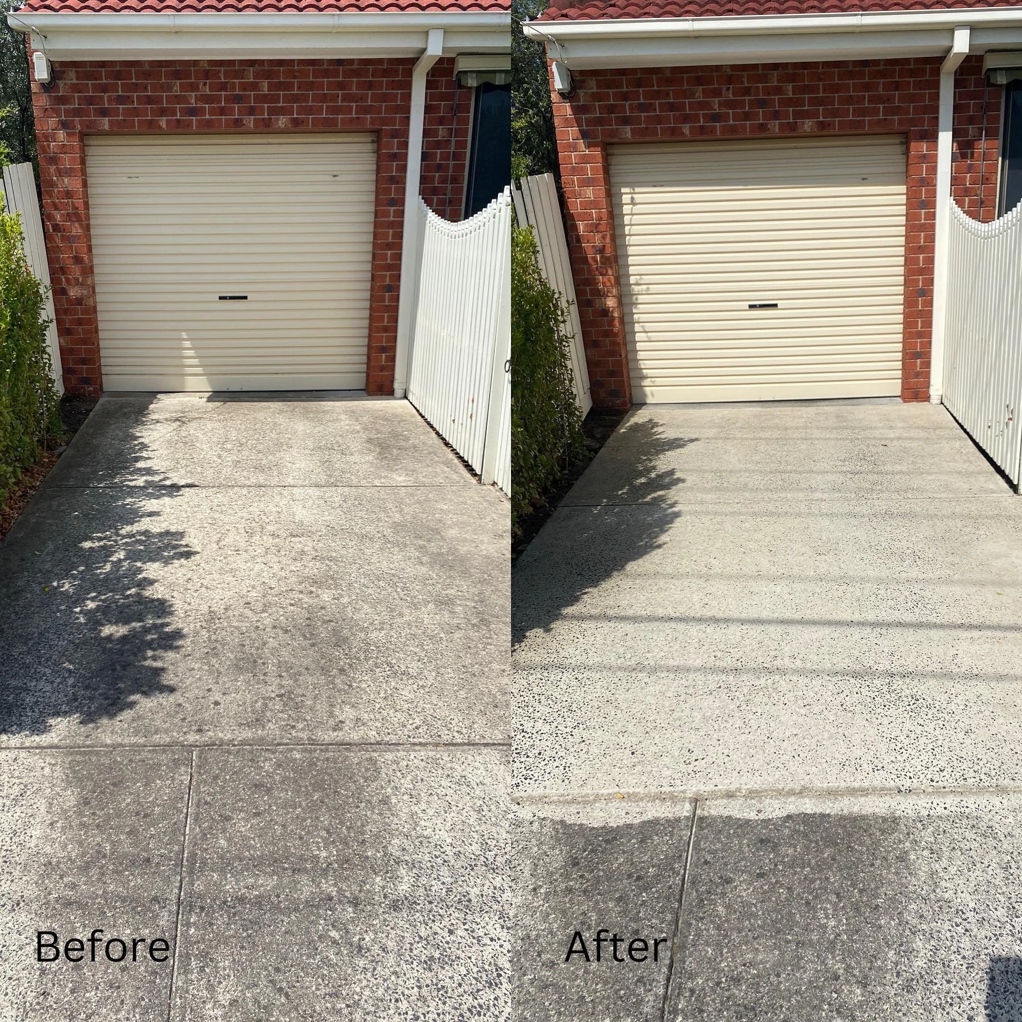 Small driveway wash completed In Cheltenham today! 🧼
&bull;
&bull;
&bull;
#pressurewashingservices #pressurewasher #pressurewashing #beforeandafter #satisfying #melbourne #australia