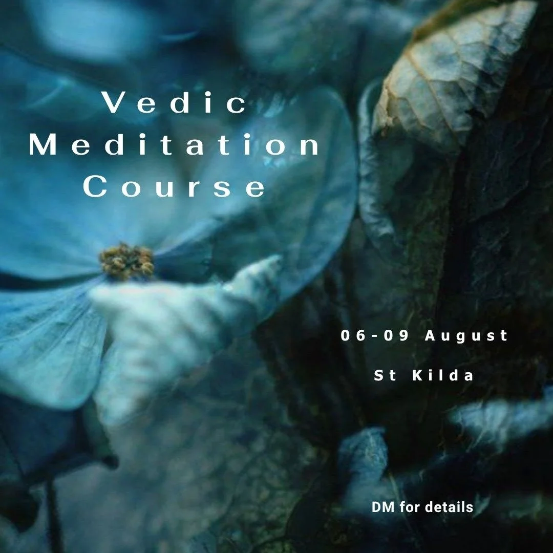 Learn the meditation technique that changed my life!

Join me next month in St Kilda, August 6-9 to learn the powerful technique of Vedic Meditation.

The course will run over 4 consecutive days, each day 90 minute sessions. 

By the end of the cours