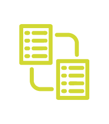 Icons of interconnected electronic devices, representing data synchronization or transfer.