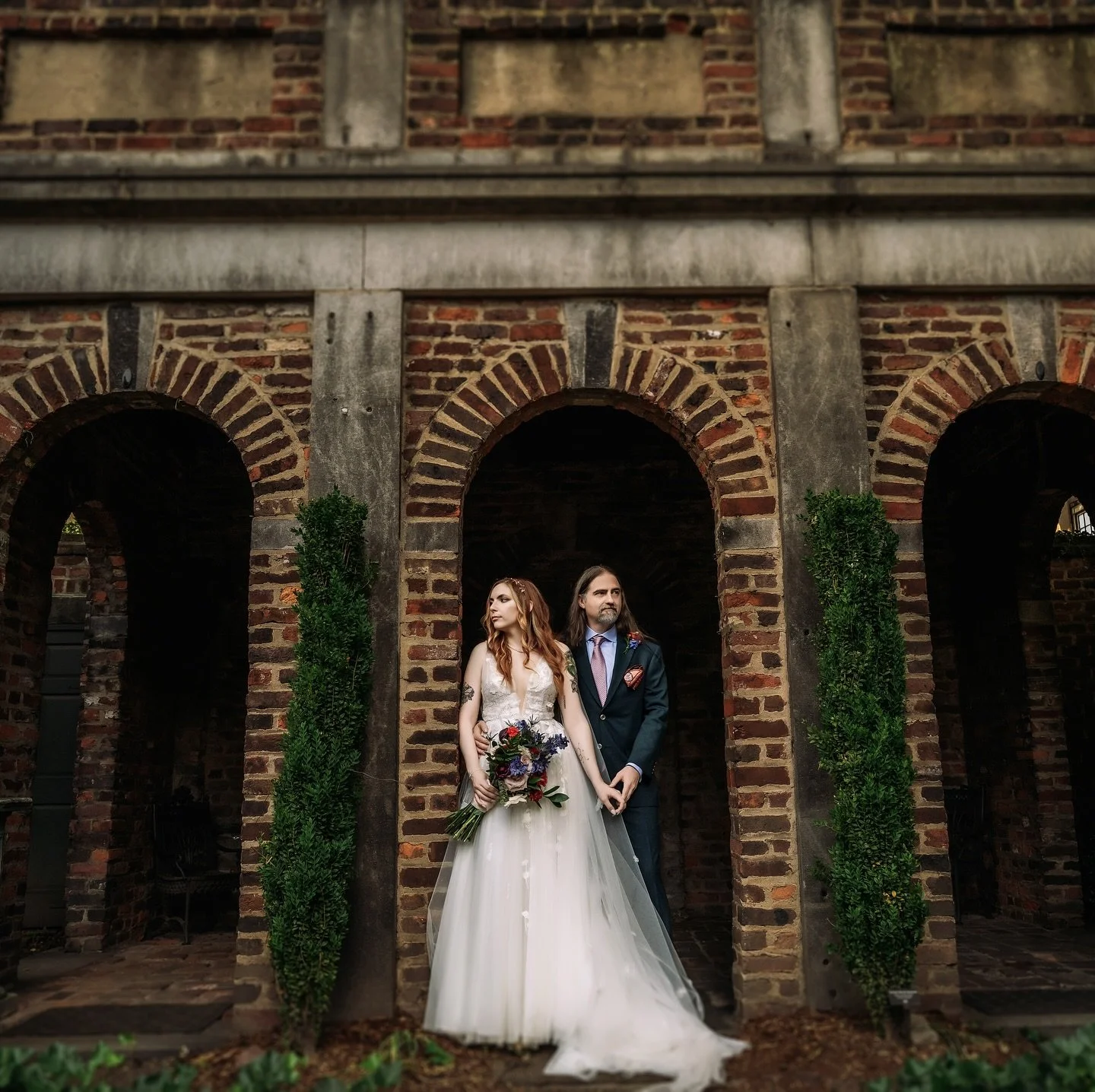 Megan &amp; Jeremy&rsquo;s wedding at the Poe Museum in Richmond, Virginia was nothing short of enchanting. 🌿✨ Surrounded by the history of Edgar Allan Poe, they promised forever in the museum&rsquo;s dreamy garden&mdash;every detail felt like poetr