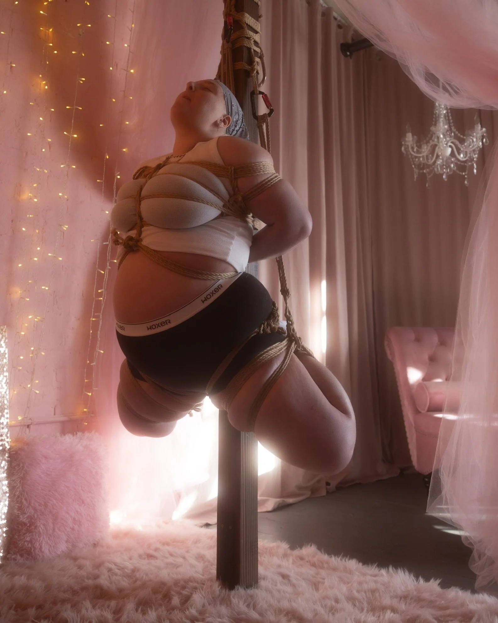 Soft Daddy tied and photographed by KissMeDeadlyDoll