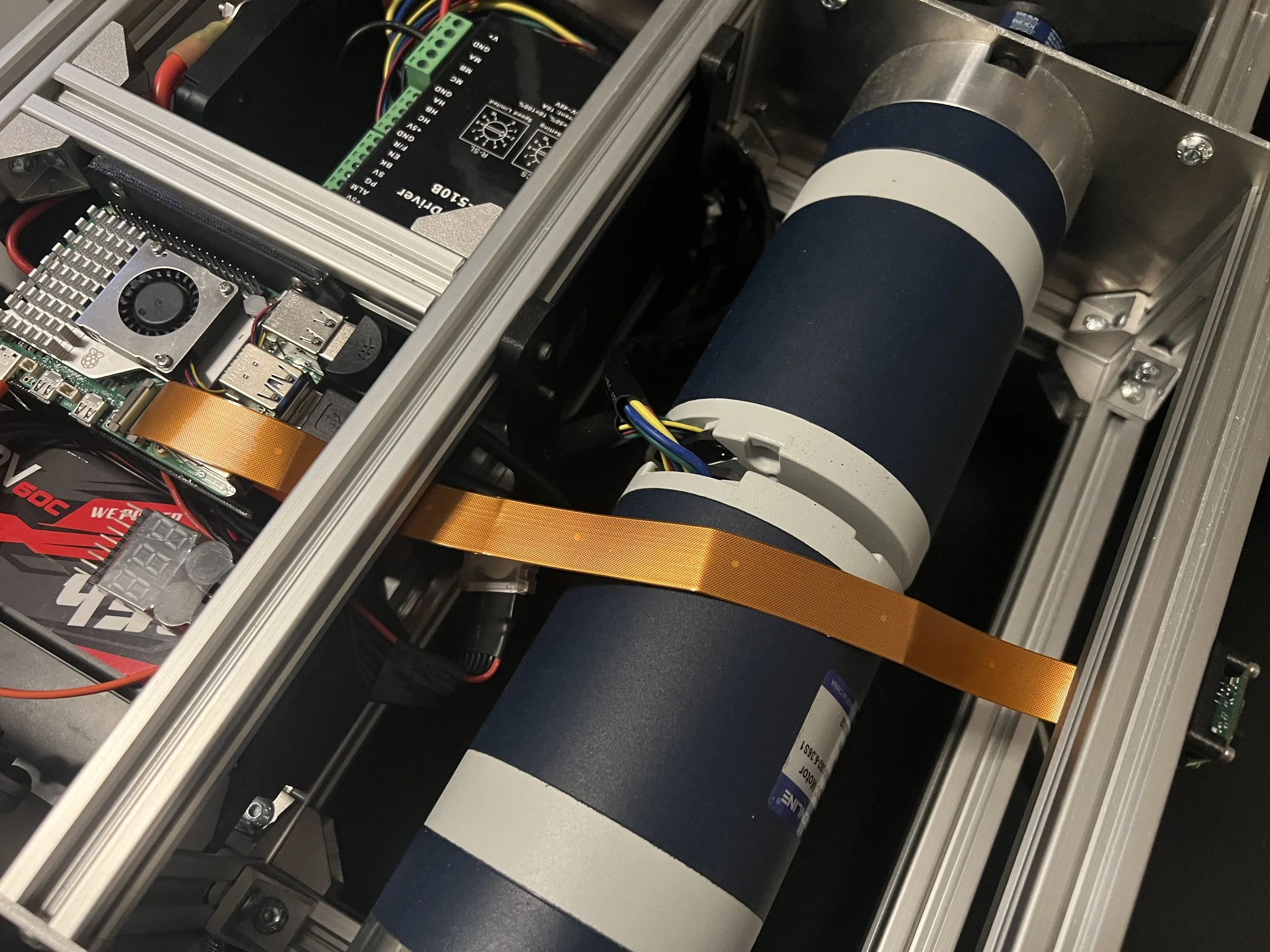 A camera was added to the robotic platform to allow for remote out-of-sight control.