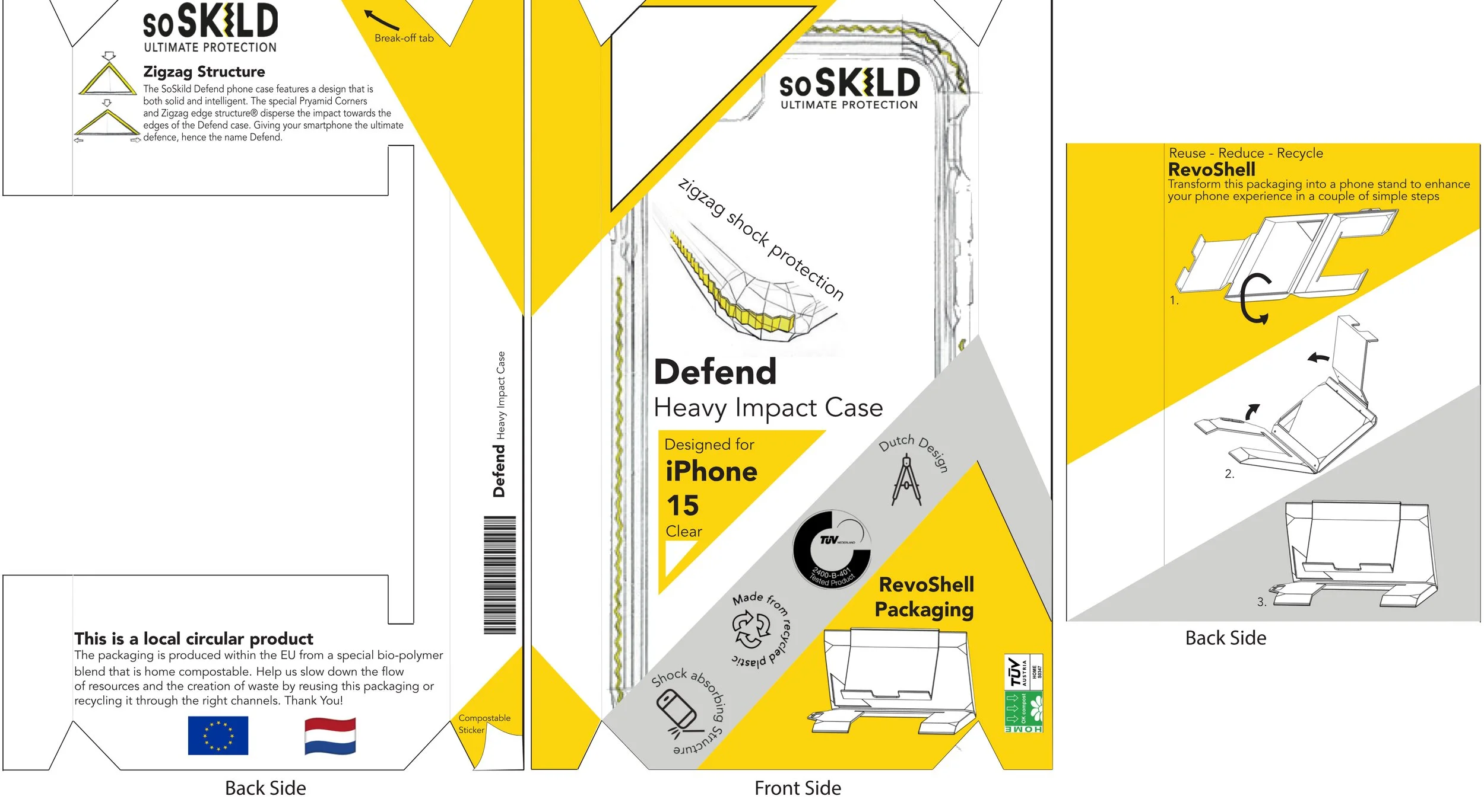 And as a result the final branding using feedback from the user test.