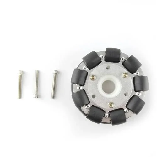 The omniwheels chosen were 100mm aluminum to be able to carry the loads required.