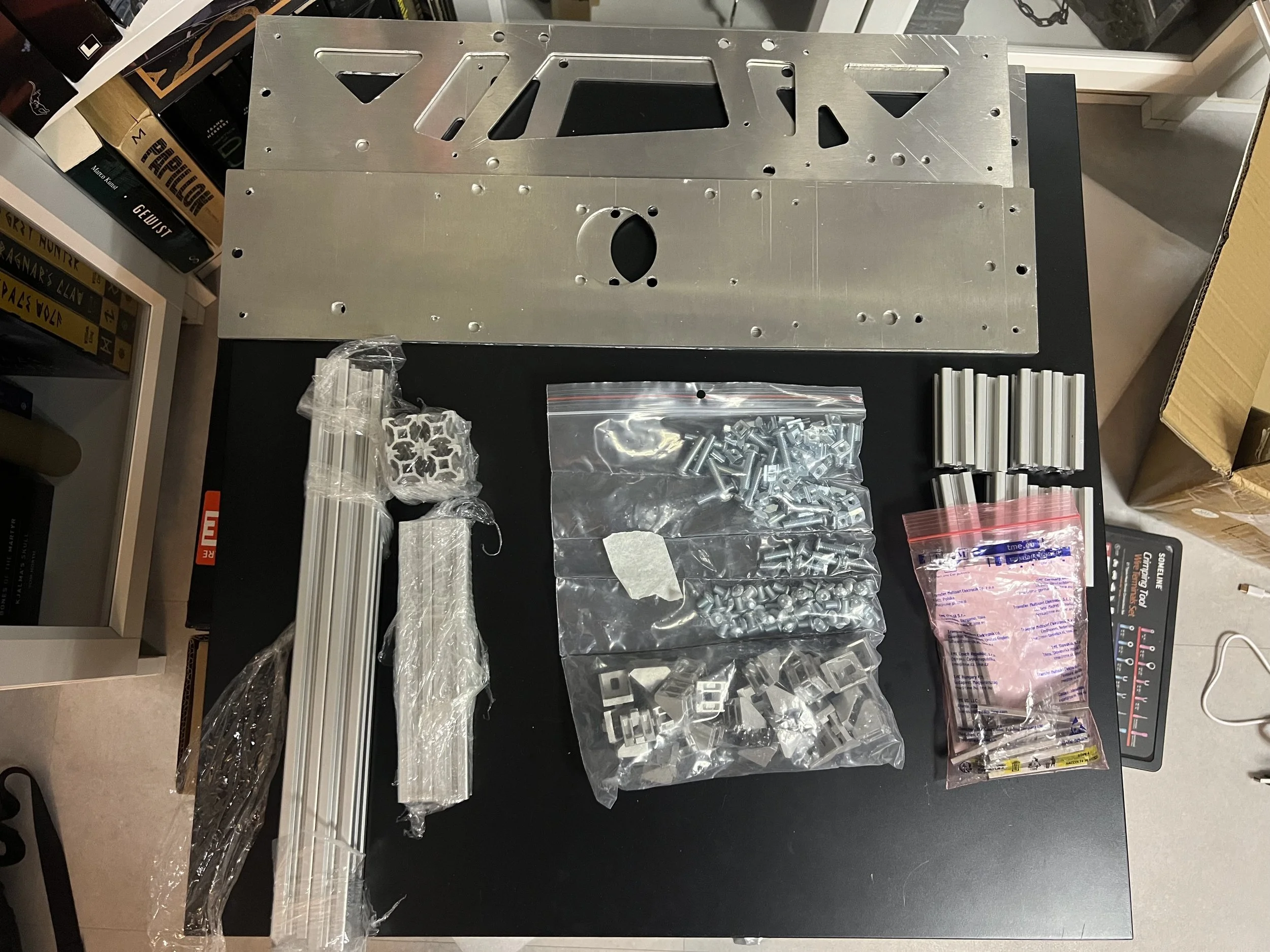 Once all the parts were manufactured or acquired the frame building could start.
