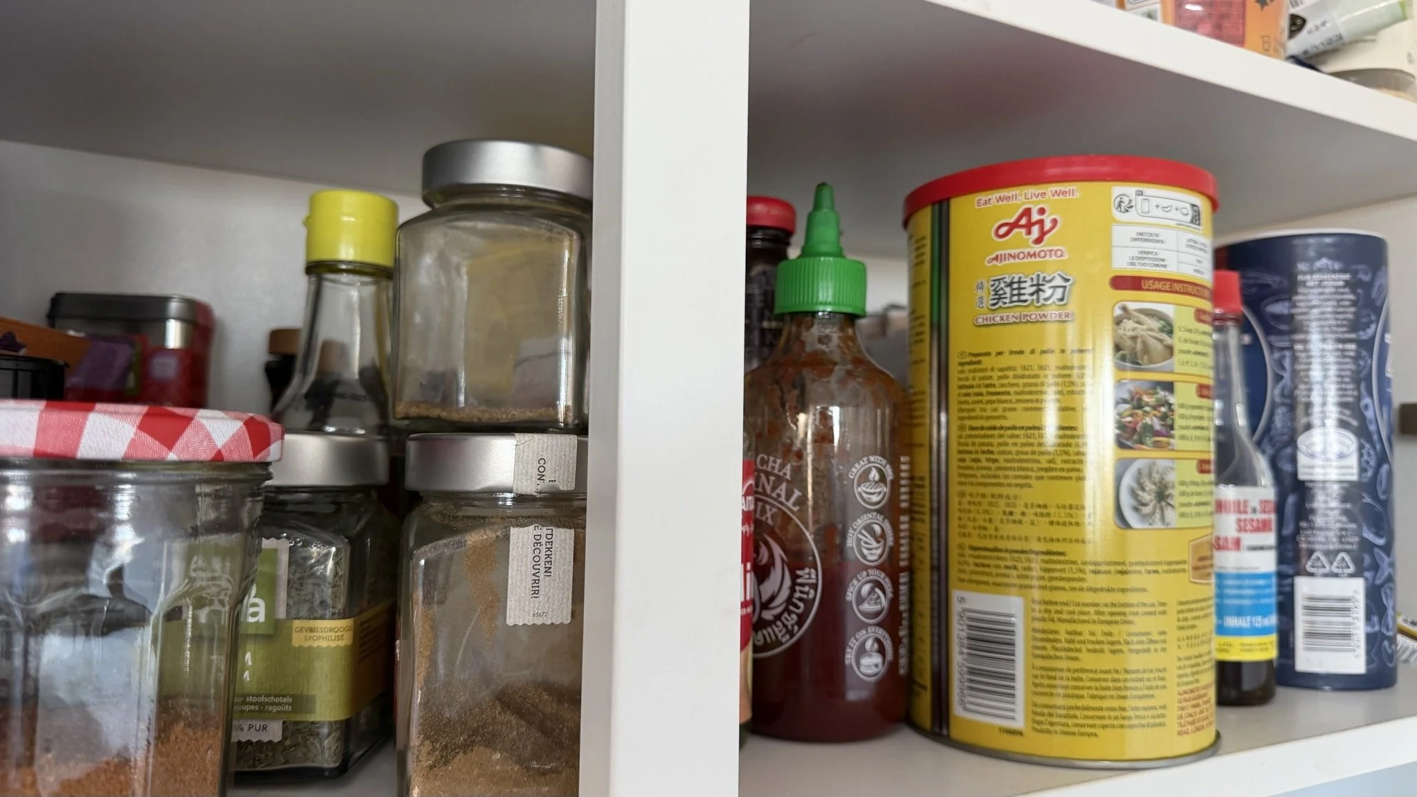 Like many projects it starts with a problem. The spice cabinet is deep but is not efficient in space. Getting to spices in the back of the cabinet is a chore in itself.