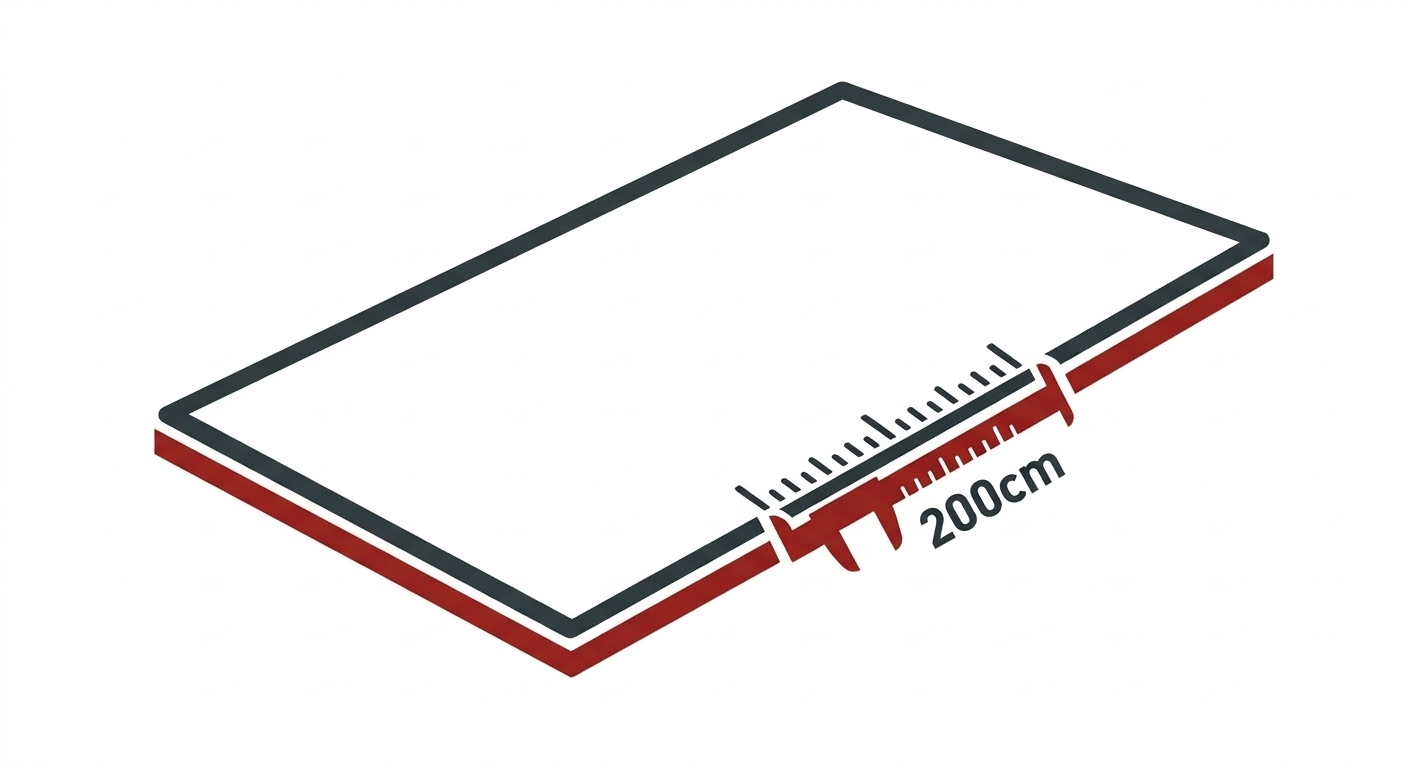 XL DIMENSIONS > 100x200cm sheets to reduce production waste.
