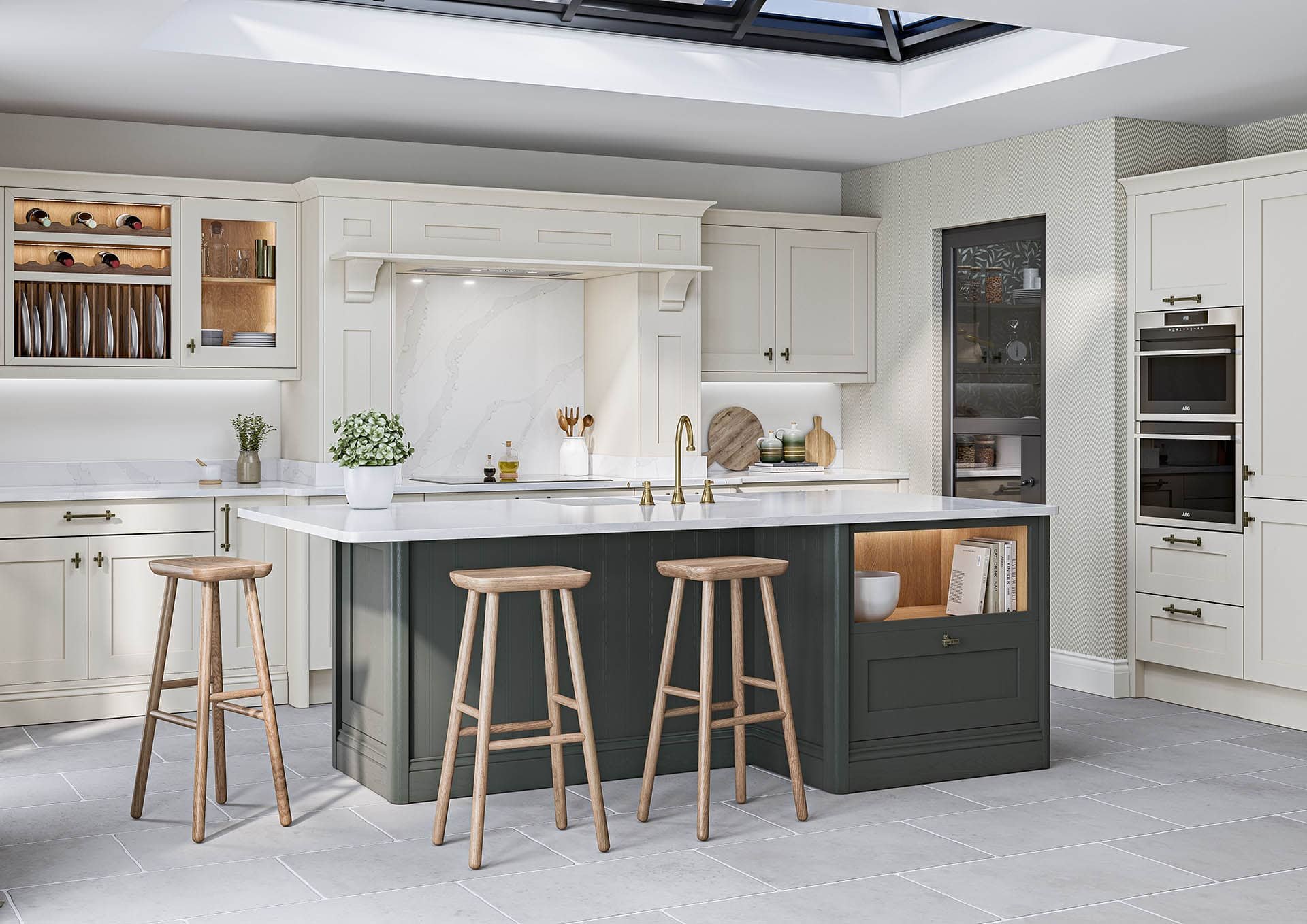 Mornington Shaker Taupe & Copse Green 2.jpg
